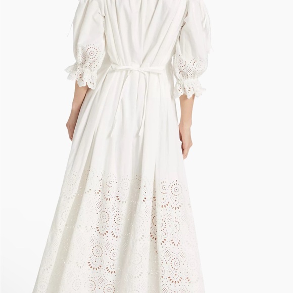 NWT Ulla Johnson Nacisa Maxi Dress Pristine White Eyelet Off Shoulder Sz 2 $925 - Picture 5 of 16